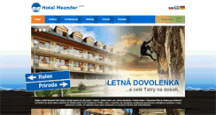 Desktop Screenshot of hotelmeander.sk